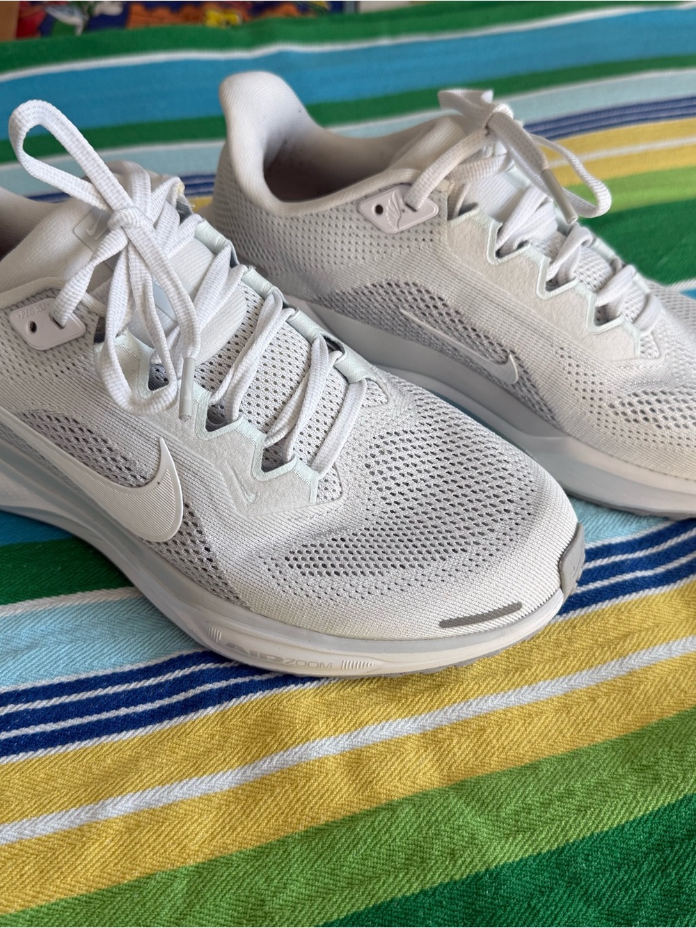 Nike White Mesh Athletic Sneakers